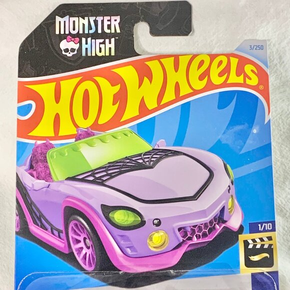 Hot Wheels Monster High Ghoul Mobile Purple Car 2024 Diecast 1/10 - Picture 3 of 5